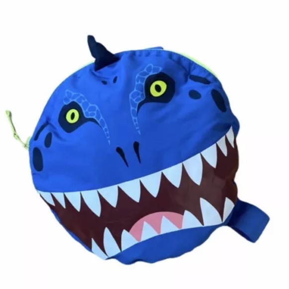 Mini Boden Blue Dinosaur Packable Rain Jacket 11-12years - Picture 6 of 7